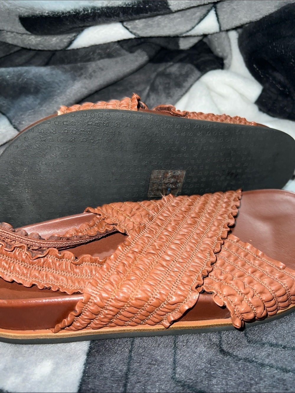 rag & bone Bailey Leather Cross-Strap Slingback Sandals size 7.5 or 37.5 - Picture 4 of 14